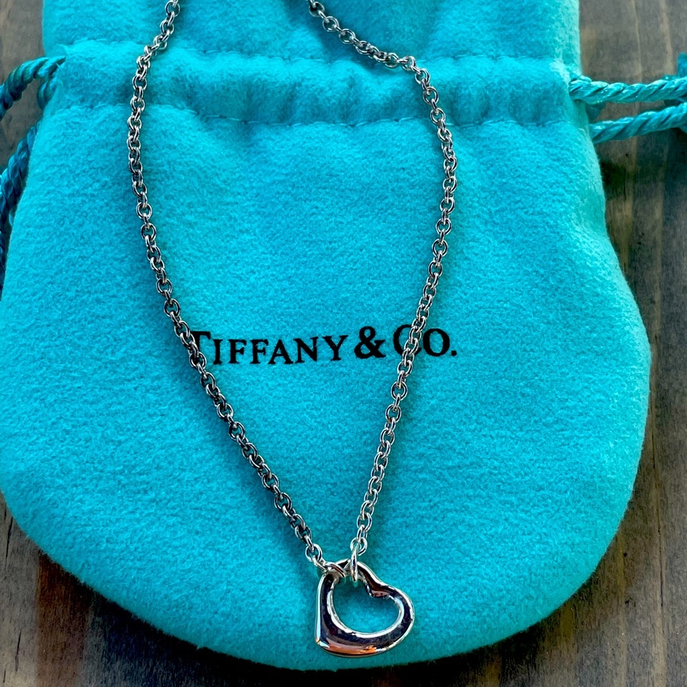 Tiffany & Co Silver Floating Heart Bracelet